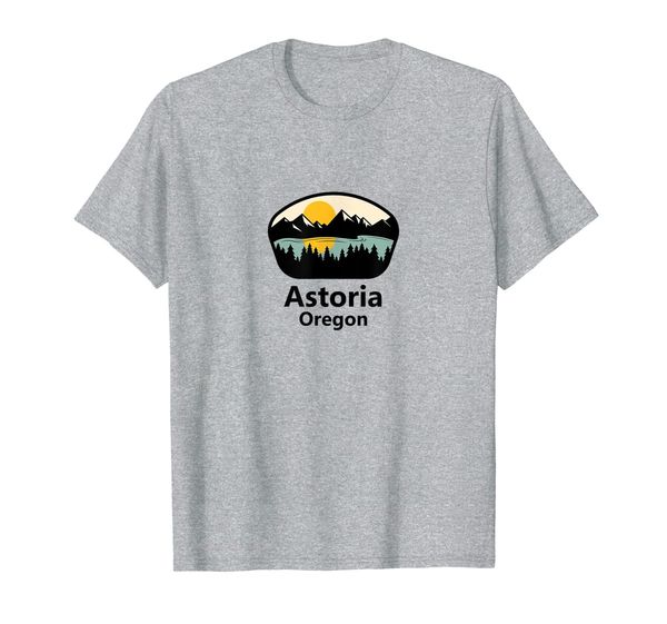 

astoria oregon city or state tourist souvenir travel pnw t-shirt, White;black