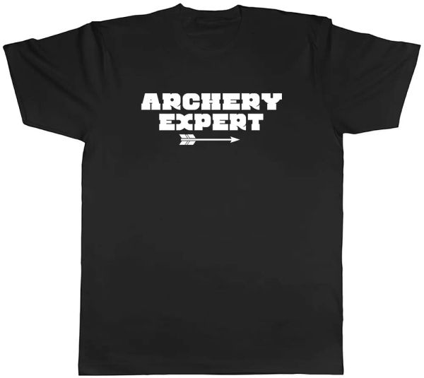 

Expert Archery Mens Unisex T-Shirt Tee, White;black