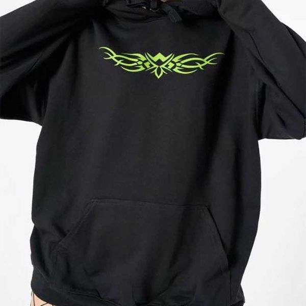 

women's loose fitting sweater in autumn with color contrast on chest, Black