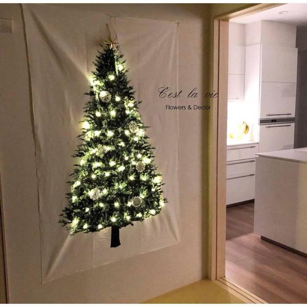 

christmas decorations 2021 tree fabric tapestry wall hanging for living room bedroom home decor holiday decoration