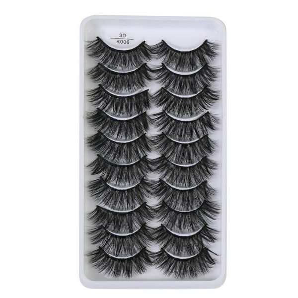 

false eyelashes 10 pairs 3d mink lashes natural dramatic volume fake eyelash extension faux cils wholesale makeup tools