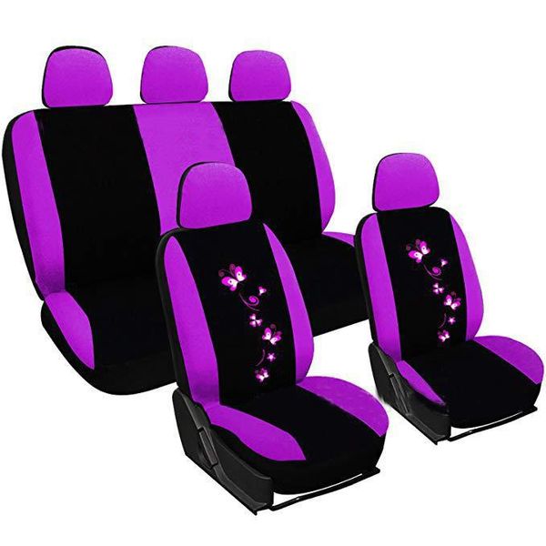 

car seat cover sets for women full set interior accessories covers small butterfly pink purple decor durable