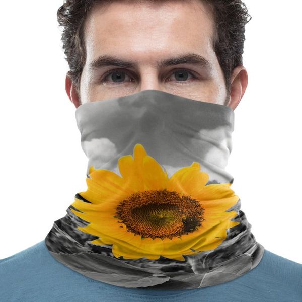 

scarves sunflower local color neck gaiter magic scarf mens ladies rectangular hijab custom, Blue;gray