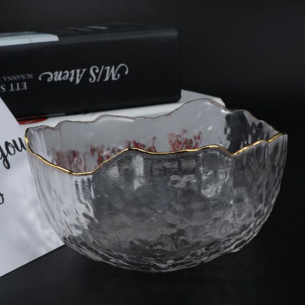 

japanese style salad bowl irregular wave glass transparent for serving fruit vegetable snack bowls