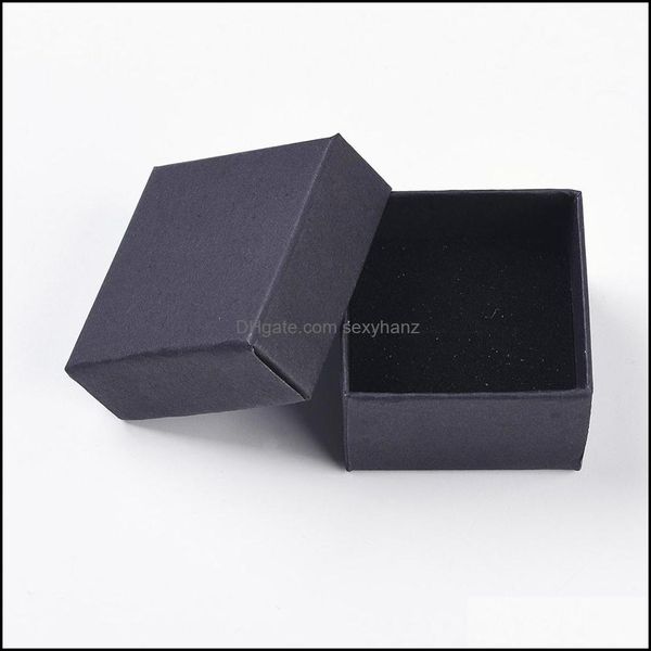 Другие ювелирные инструменты Оборудование Pandahall Cardboard Set Box для кольца Ожерелье REC TAN 8x5x3cm Black 9x7xm 12 шт. / 24шт. Drop Доставка 2021 oy