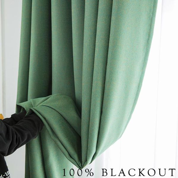 

curtain & drapes 100% blackout curtains for living room bedroom modern window doors home decor high shading