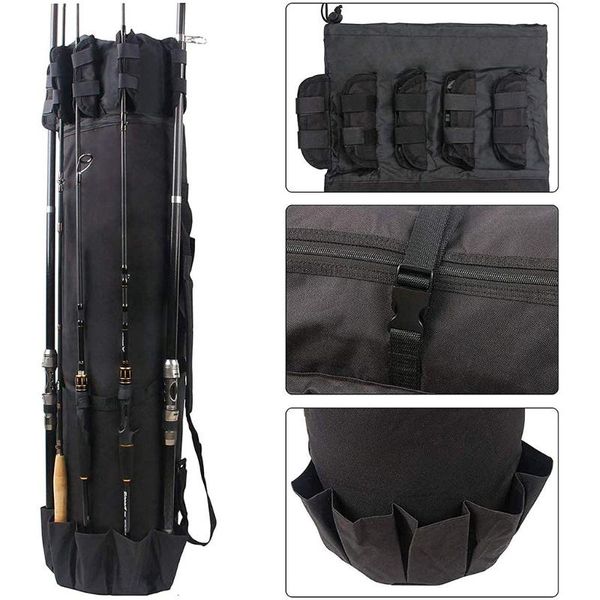 

outdoor bags fishing rod reel case organizer bag travel carry carrier holder tools storage