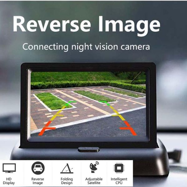 

4.3-inch digital folding car display high-definition 2-way video