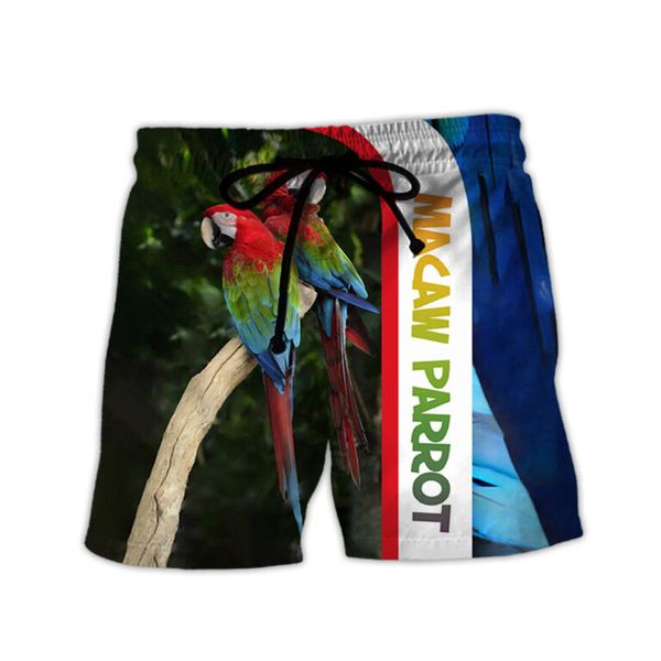 

personalized parrot design 3d printed mens shorts are fashionable and comfortable. daily travel parties. the beach is breathable, cool and b, White;black
