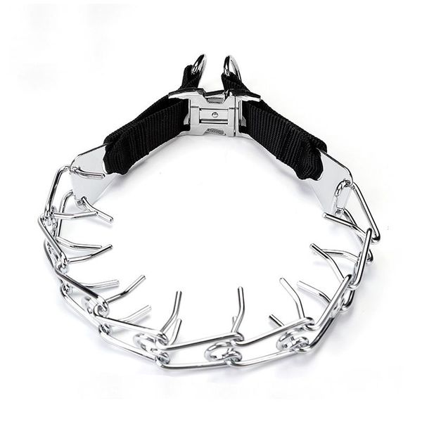 

dog collars & leashes steel iron chain collar personalized pinch training nylon pet products large necklace for