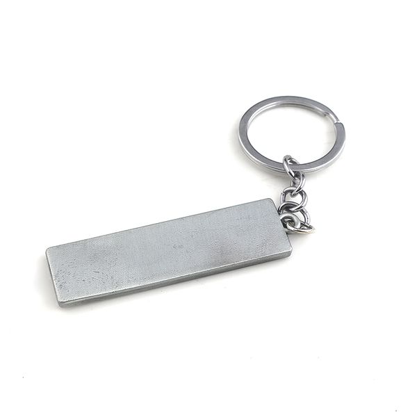 

10pcRJ God Of War Letter Logo Keychain White Geometric Plate Pendant Keyring Cosplay Jewelry Accessories Gift