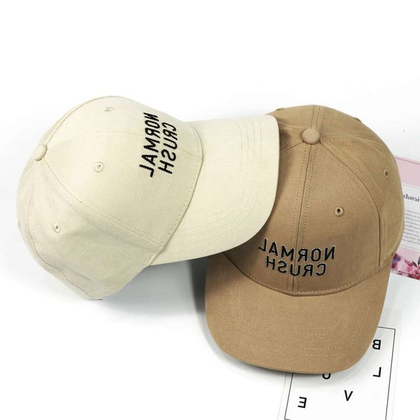 

sun hat fashionable korean with binding letters three dimensional embroidery coffee apricot casual simple baseball cap, Blue;gray