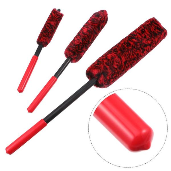 

car sponge 3pcs wheel hub brushes automobile cleaning (assorted color)