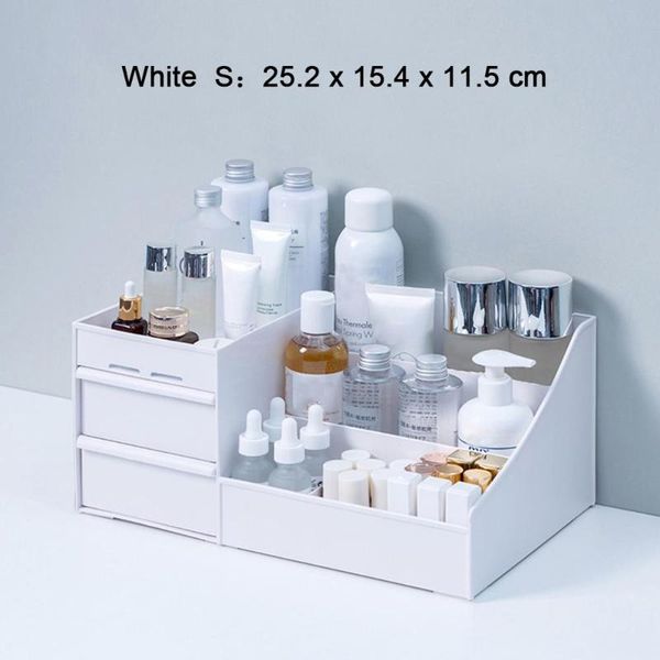 

bathroom storage & organization drawer type cosmetic box portable with two sliding drawers independent compartment fixed makeup large capaci