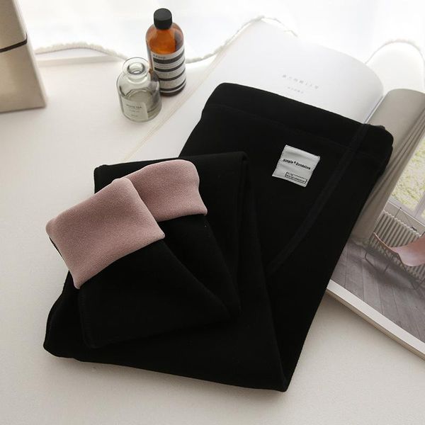 

maternity bottoms women fashion abdominal pants leggings plush thickened, White