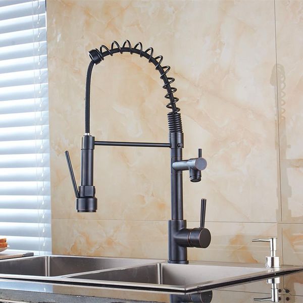 

bathroom sink faucets factory direct home european-style building materials plumbing hardware kitchen dish black ancient pull spring faucet