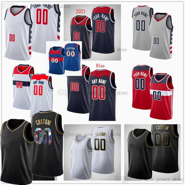 

custom printed 75th golden black basketball 8 rui hachimura jerseys 4 ish smith 9 deni avdija 24 corey kispert raul neto daniel gafford isai, Black;red