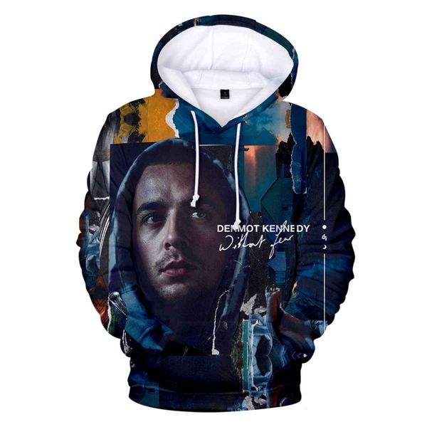 

men's hoodies & sweatshirts dermot kennedy 3d printing hoodie woman sweatshirt autumn cosplay men outwear all-match clothes 309j, Black