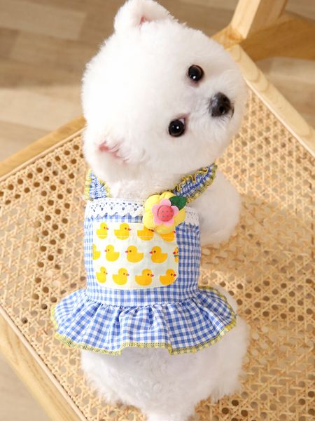 

princs suspender skirt dog cloth summer thin cat pet teddy bear fadou small puppy