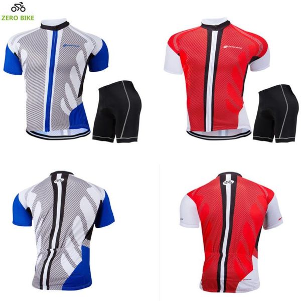 

racing sets zero bike men's cycling jerseys summer bicycle short sleeve clothes shorts set ropa ciclismo blue/red m-xxl, Black;blue