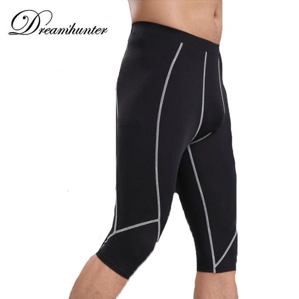 

mens fitness skinny shorts quick drying compression leggings summer casual workout joggers sweatpants male men's, White;black