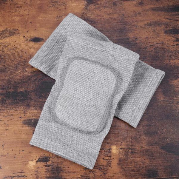 

elbow & knee pads pad tight non-falling sponge sleeves breathable flexible elastic support protector cover(a pair of grey pad, xs), Black;gray