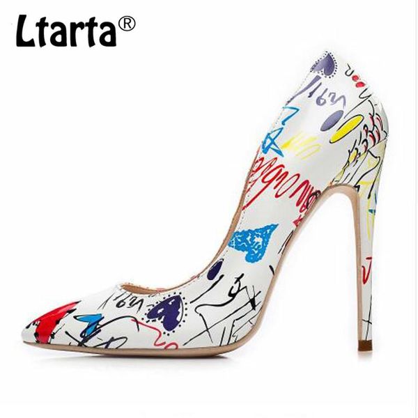 

dress shoes ltarta women's singles pointed toe shallow fancy high-heeled large size color matching fine-heeled cgb, Black