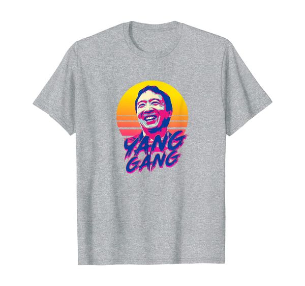 

Andrew Yang For President Gang 2020 Synthwave Vaporwave T-Shirt, Mainly pictures