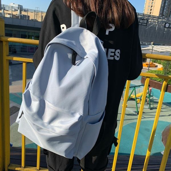 

backpack joypessie fashion simple women solid school bag for teenage girls waterproof student travel rucksack men lapmochila