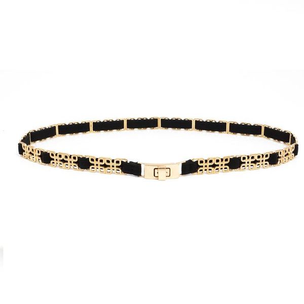 

belts metal buckle belt for dresses women ladies elastic waist chain female gold thin fashion 2021 waistband rt107, Black;brown