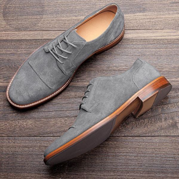 

men genuine leather shoes dress size 7-12 business comfortable gentleman's stylish formal men's spring #al706, Black