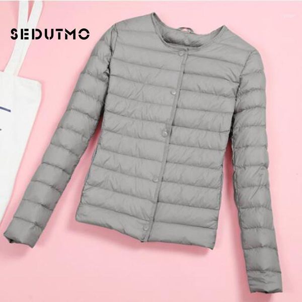 

women's down & parkas sedutmo winter plus size 4xl womens jacket ultra light duck coat autumn slim short puffer ed5101, Black