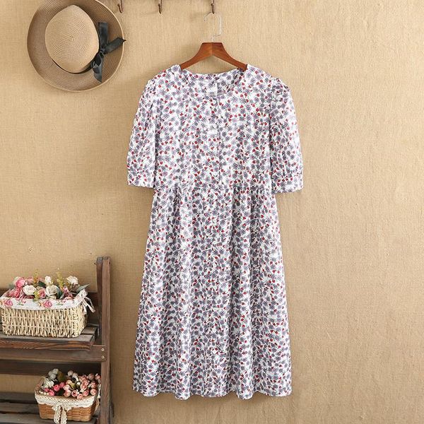 

plus size dresses o-neck little flower print short sleeves knee skirt large summer clothes for fatwomen light dress, Black