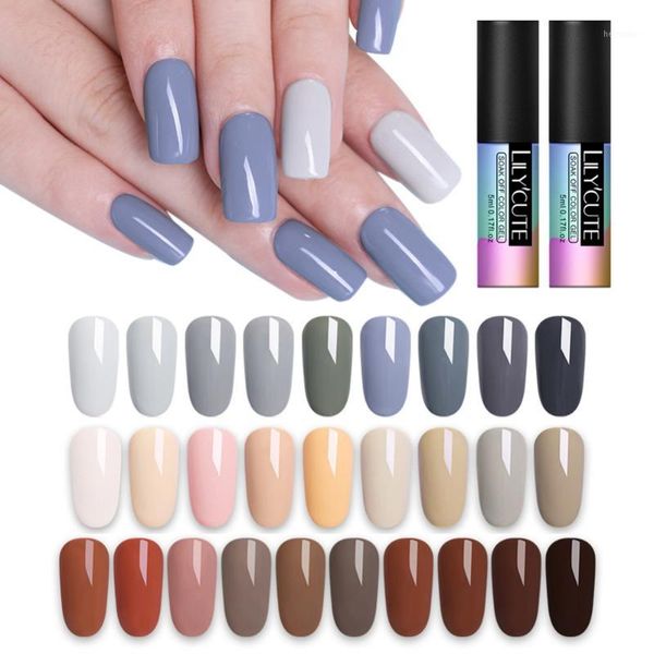 

grey brown black white nail art gel 5ml pure color uv led polish long-lasting soak off varnish lacquer1, Red;pink