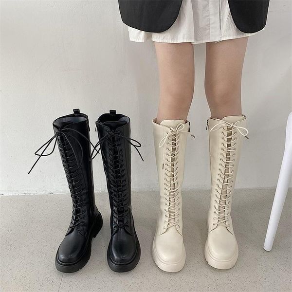 

boots chivalry women's autumn and winter 2021 tall thin small knee long, Black