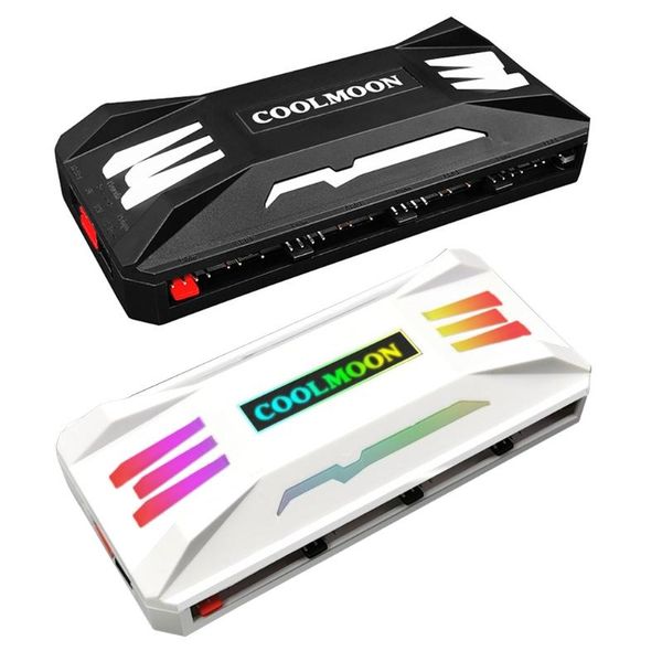 

lapcooling pads coolmoon argb controller 4pin pwm 5v 3pin fan wireless intelligent