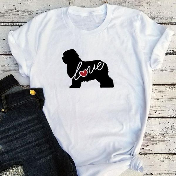 

women's t-shirt dog friends graphic t shirts streetwear women love heart tees summer fashion oversized shirt l, White