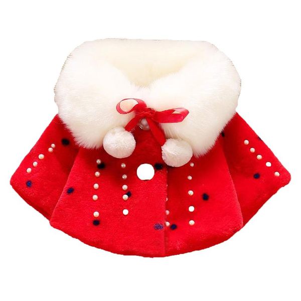 

jackets sweet coats for children girls cute solid color thick plush cloak shawl coat fashion 2021, Blue;gray