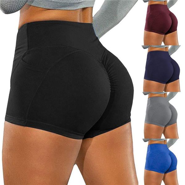 

women's shorts 2021 workout fitness seamless biker scanties women high waist female clothing push up breechcloth elasticity breathable, White;black
