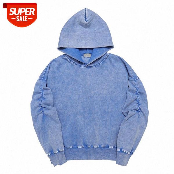 

trendy old tie-dye printed hoodie sweater street loose letter printing plus fleece hooded #t86j, Black