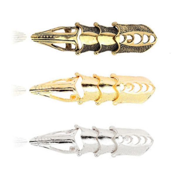 

personalized new joint nail bendable single finger long ring accessories, Black