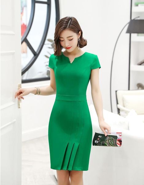 

novelty green formal ol styles womens dresses women summer spring slim hips dress for ladies office female vestidos clothes, Black;gray