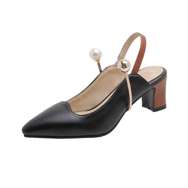 

dress shoes sandalias mujer 2021 elegant women sandals spring summer autumn platform high heel pointed wedding pumps 20, Black