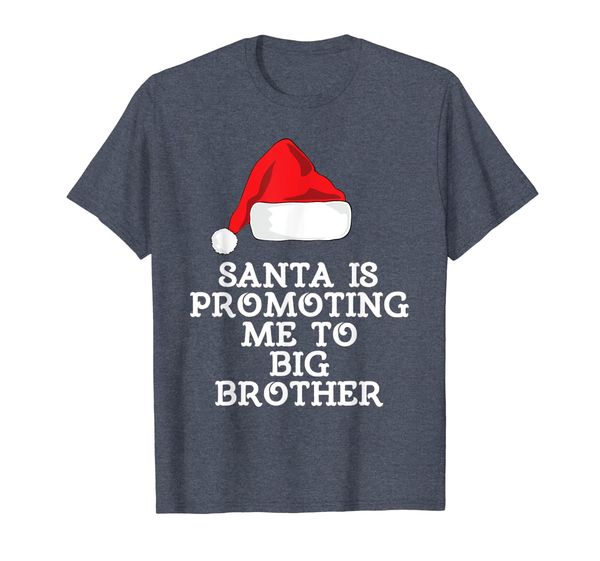 

santa is promoting me to big brother announcement t-shirt, White;black