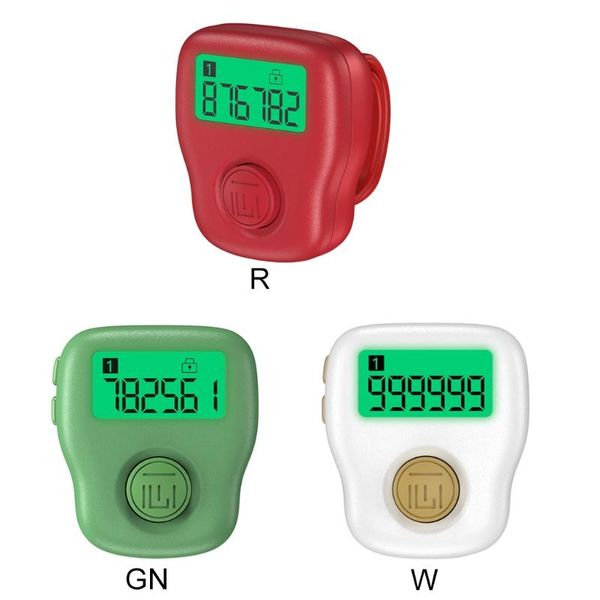 

counters 7xea electronic finger counter lcd digital display hand tally counting rechargeable green/red/white
