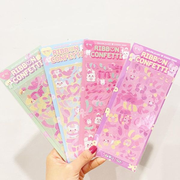 

gift wrap korean ins bear kawaii sticker diy star chasing card mobile phone po scrapbook happiness manual