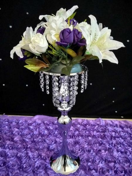 

party decoration gold or sliver acrylic crystal vases wedding centerpiece