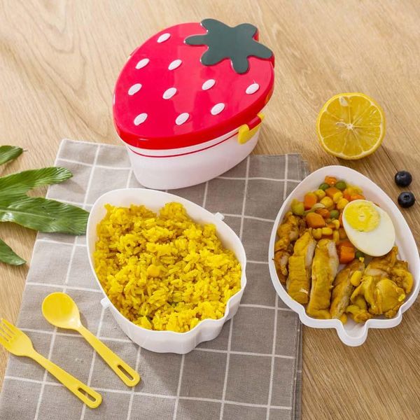 

dinnerware sets 2 layer lunch box for children picnic school storage container bento sushi kids fruit snack microwave boxes