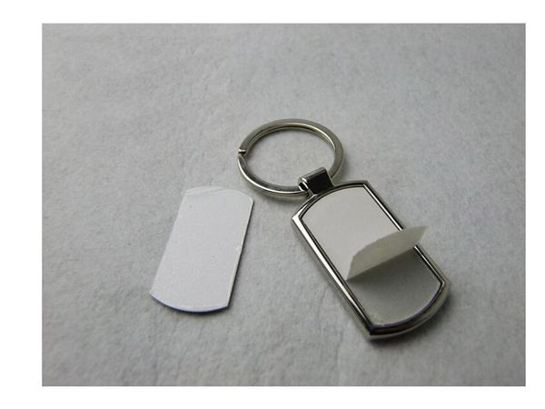 

20pcs bag parts sublimation diy blank metal keychain with white box, Black
