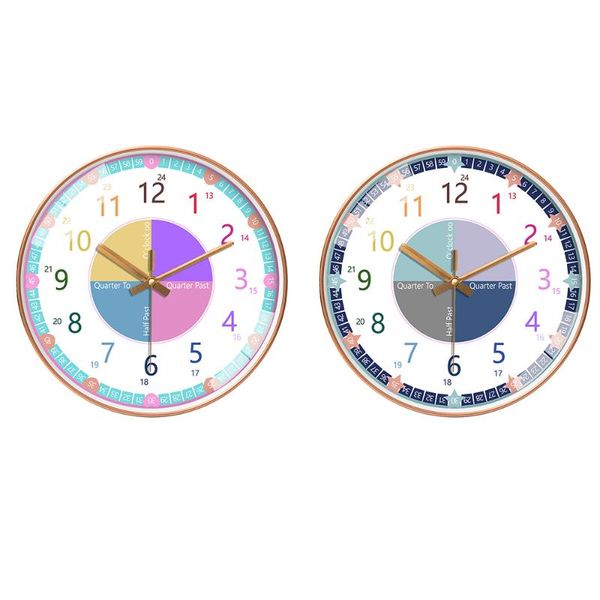 

desk & table clocks 12inch funny cute practical silent kids wall clock battery operated colorful decorative for children nursery room bedroo